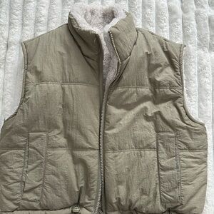 Green Puffer Vest (New)